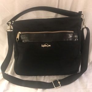 Kipling black with gold crossbody bag